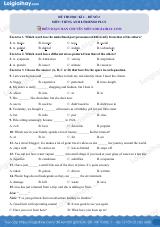 Đề thi học kì 1 Tiếng Anh 8 Friends Plus - Đề số 2